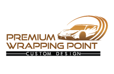 premium wrapping point logo, styl ilustracja, branża usługi, rodzaj logo graficzne, układ poziome