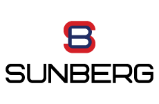 sunberg logo, styl monogram, branża usługi, rodzaj logo graficzne, układ emblemat