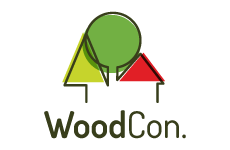 woodcon logo, styl ikona, branża dom i ogród, rodzaj logo graficzne, układ emblemat