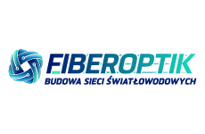 fiberoptik logo, styl abstrakcyjne, branża technologia, rodzaj logo graficzne, układ poziome