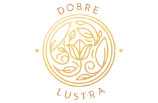 dobre lustra logo, styl monochromatyczne, branża dom i ogród, rodzaj logo graficzne, układ w okręgu