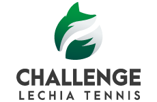 challenge lechia tennis logo, styl z gradientem, branża sport, rodzaj logo graficzne, układ emblemat