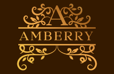amberry logo, styl z gradientem, branża sztuka i rękodzieło, rodzaj logo graficzne, układ emblemat
