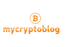 mycryptoblog logo, styl ikona, branża finanse, rodzaj logo graficzne, układ poziome