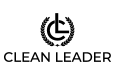 clean leader logo, styl monochromatyczne, branża usługi, rodzaj logo graficzne, układ emblemat