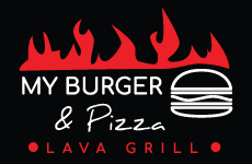 lava grill logo, styl ilustracja, branża żywność i gastronomia, rodzaj logo graficzne, układ poziome