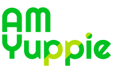 am yuppie logo, styl monochromatyczne, branża dom i ogród, rodzaj logo typograficzne, układ pionowe