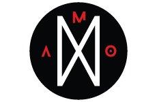 amo logo, styl wielokolorowe, branża sport, rodzaj logo graficzne, układ w okręgu