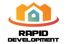 rapid development logo, styl wielokolorowe, branża konsulting, rodzaj logo graficzne, układ poziome