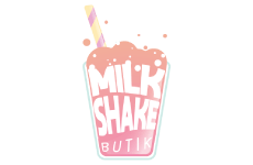 milkshake logo, styl ilustracja, branża moda, rodzaj logo graficzne, układ emblemat