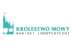 krolestwo mowy logo, styl monochromatyczne, branża edukacja, rodzaj logo graficzne, układ poziome