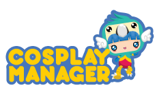 cosplay manager logo, styl ilustracja, branża rozrywka, rodzaj logo graficzne, układ poziome
