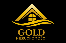gold nieruchomosci logo, styl z gradientem, branża nieruchomości, rodzaj logo graficzne, układ pionowe