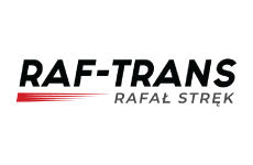 raf-trans logo, styl minimalistyczne, branża usługi, rodzaj logo typograficzne, układ poziome