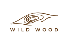 wild wood logo, styl minimalistyczne, branża dom i ogród, rodzaj logo graficzne, układ emblemat