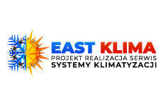 east klima logo, styl abstrakcyjne, branża usługi, rodzaj logo graficzne, układ poziome