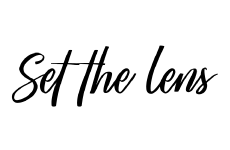 set the lens logo, styl monochromatyczne, branża sztuka i rękodzieło, rodzaj logo typograficzne, układ pionowe