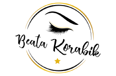 beata korabik logo, styl ilustracja, branża beauty, rodzaj logo graficzne, układ w okręgu