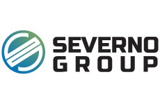 severno group logo, styl z gradientem, branża handel, rodzaj logo graficzne, układ poziome