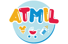 atmil logo, styl wielokolorowe, branża handel, rodzaj logo graficzne, układ w okręgu