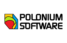 polonium software logo, styl minimalistyczne, branża technologia, rodzaj logo graficzne, układ poziome
