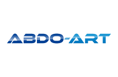 abdo-art logo, styl wielokolorowe, branża sztuka i rękodzieło, rodzaj logo typograficzne, układ poziome