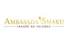 ambasada smaku logo, styl z gradientem, branża żywność i gastronomia, rodzaj logo graficzne, układ poziome