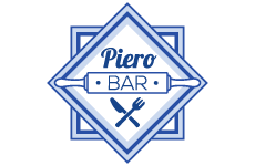 piero bar logo, styl ikona, branża żywność i gastronomia, rodzaj logo graficzne, układ emblemat