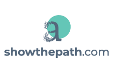 showthepath.com logo, styl ikona, branża media, rodzaj logo graficzne, układ emblemat