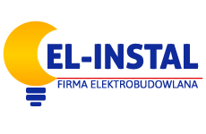 el instal logo, styl wielokolorowe, branża budowlana, rodzaj logo graficzne, układ poziome