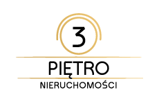 3 piętro nieruchomości logo, styl minimalistyczne, branża nieruchomości, rodzaj logo typograficzne, układ pionowe