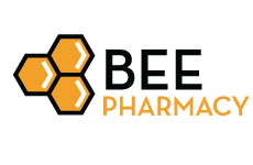 bee pharmacy logo, styl minimalistyczne, branża handel, rodzaj logo graficzne, układ emblemat