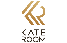 kate room logo, styl monogram, branża beauty, rodzaj logo graficzne, układ pionowe