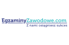 egzaminy zawodowe logo, styl wielokolorowe, branża edukacja, rodzaj logo typograficzne, układ poziome