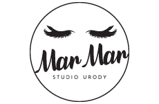 marmar logo, styl monochromatyczne, branża beauty, rodzaj logo graficzne, układ w okręgu