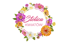 stolica kwiatow logo, styl ilustracja, branża dom i ogród, rodzaj logo graficzne, układ w okręgu