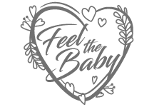 feel the baby logo, styl ilustracja, branża dziecięca, rodzaj logo graficzne, układ emblemat