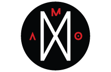 amo logo, styl ikona, branża sport, rodzaj logo graficzne, układ w okręgu